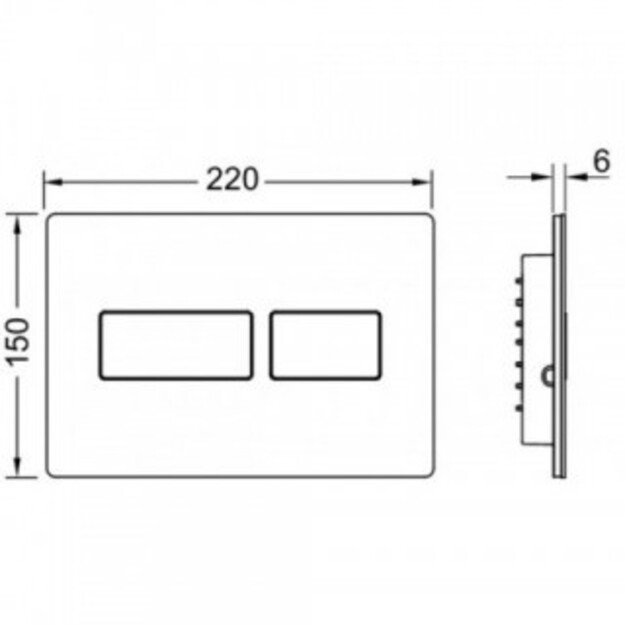 Vandens nuleidimo mygtukas Tecesolid 9240433, baltas matinis