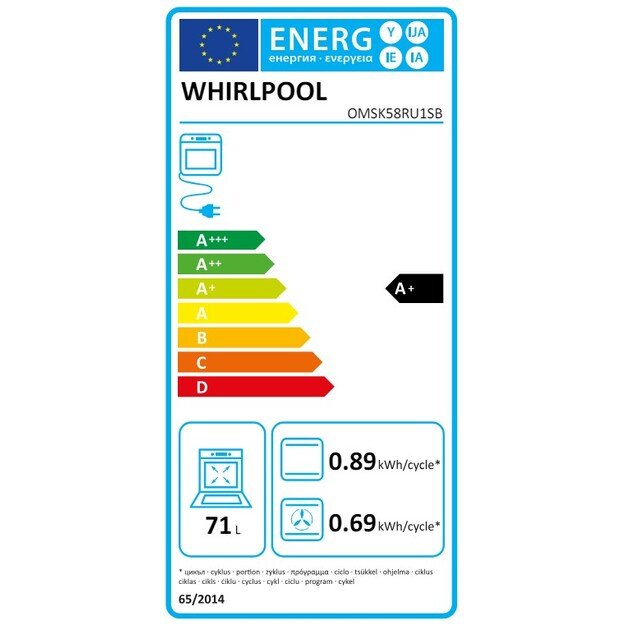 Orkaitė Whirlpool OMSK58RU1SB