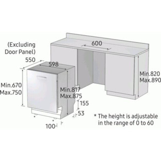 Indaplovė Samsung DW50R4040BB