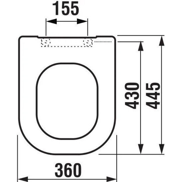 Unitazo dangtis Jika Deep 8936103000631, 36,5 x 44,5 cm