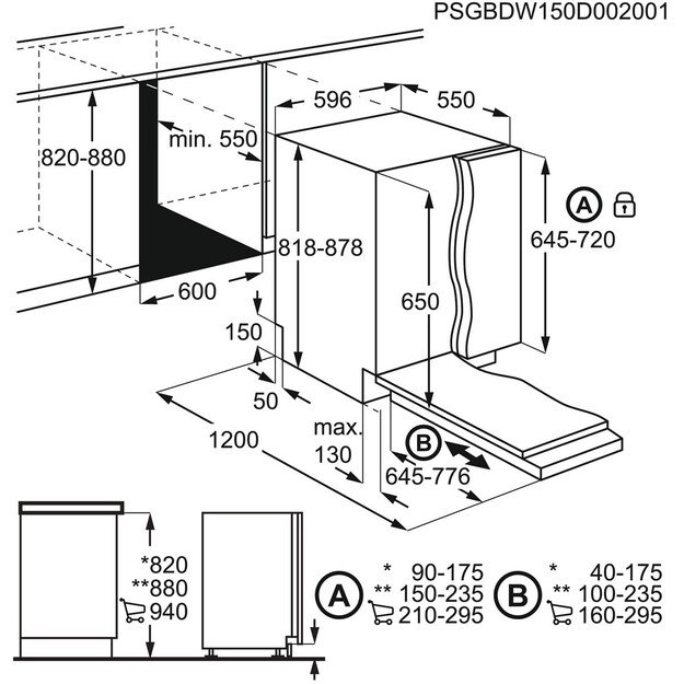 Įmontuojama indaplovė Electrolux EES47320L