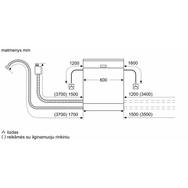 Įmontuojama indaplovė Bosch SMV41D10EU