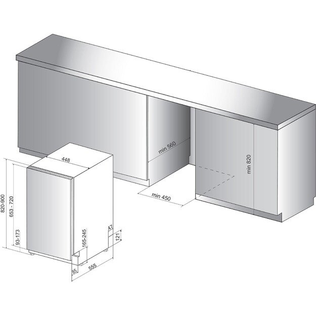 Įmontuojama indaplovė Whirlpool WSIC 3M27 C