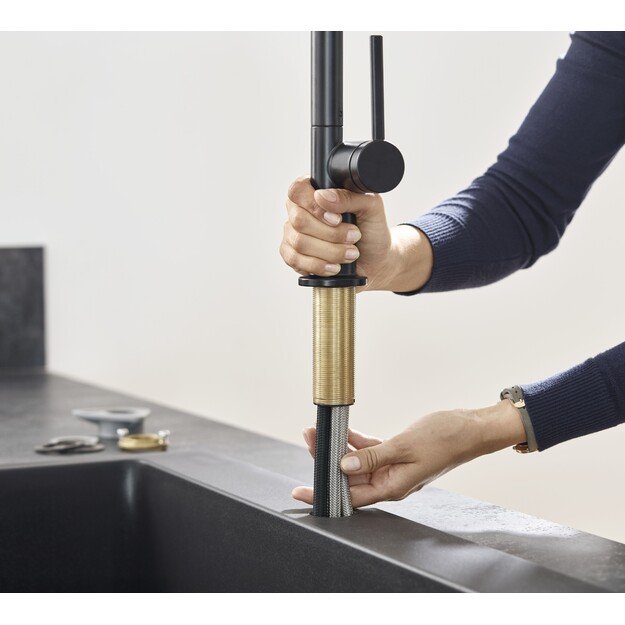 Virtuvinis maišytuvas su ištraukiama žarna Hansgrohe Talis M54 72801670 (juodas matinis) 7