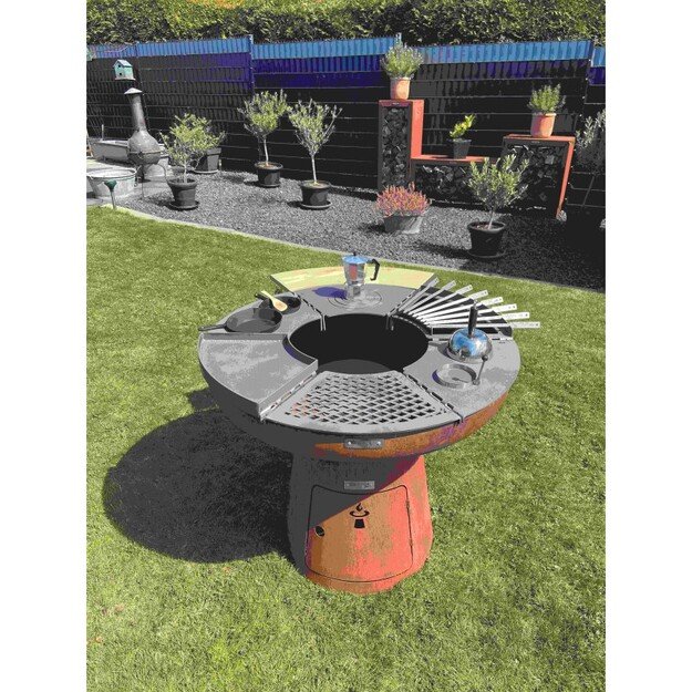 Rūkykla ROYAL GRILL 500L  (VERSLUI) nerūdijančio plieno lentynomis + DOVANOS 21