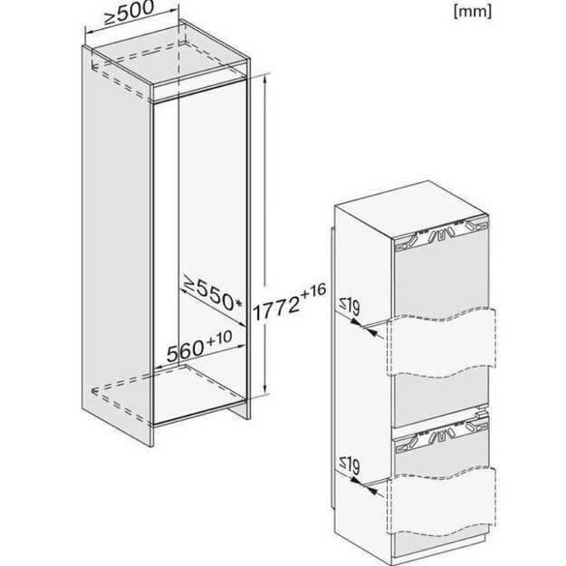 Įmontuojamas šaldytuvas Miele KFN 7744 E 2