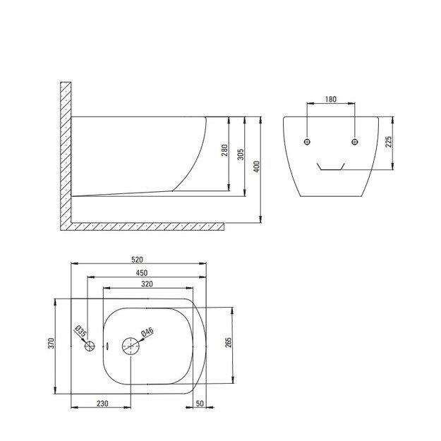 Pakabinama bidė Deante Anemon CDZ_6BPW 3