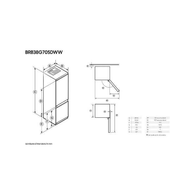 Įmontuojamas &scaron;aldytuvas Samsung BRB38G705DWW 1