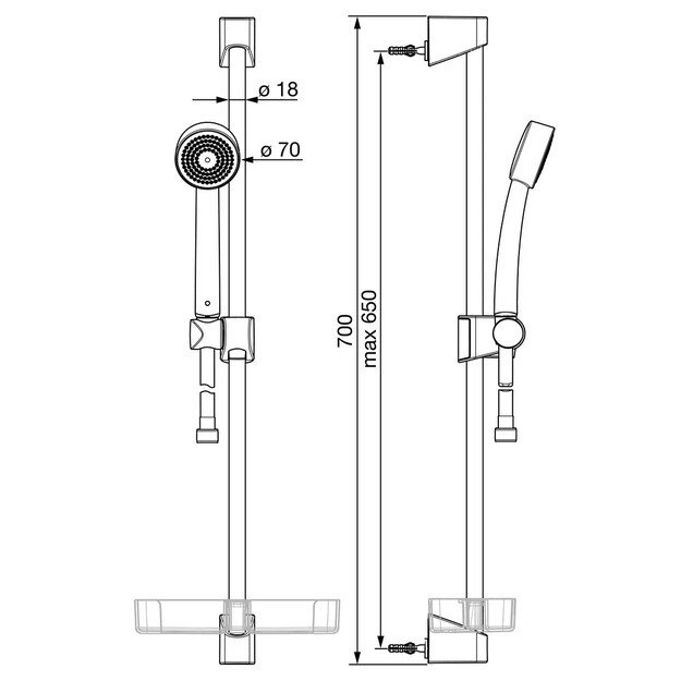 Dušo komplektas Oras Apollo 520 1