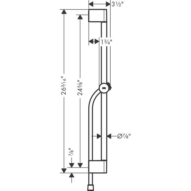Dušo stovas su dušo žarna Hansgrohe Unica Pulsify S 65 cm, 24400000, chromo 1