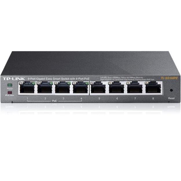 Switch|TP-LINK|PoE ports 4|TL-SG108PE