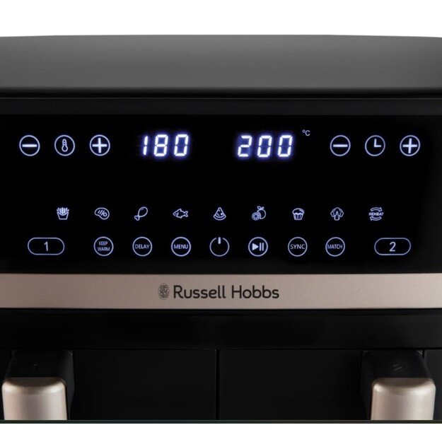 Karšto oro gruzdintuvė Russell Hobbs Satisfry Air 9L Dual Basket, 27680-56 2