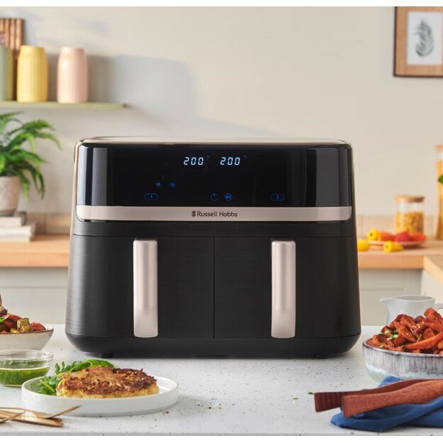 Karšto oro gruzdintuvė Russell Hobbs Satisfry Air 9L Dual Basket, 27680-56 1