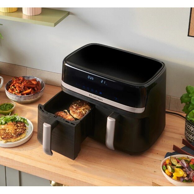 Karšto oro gruzdintuvė Russell Hobbs Satisfry Air 9L Dual Basket, 27680-56 3