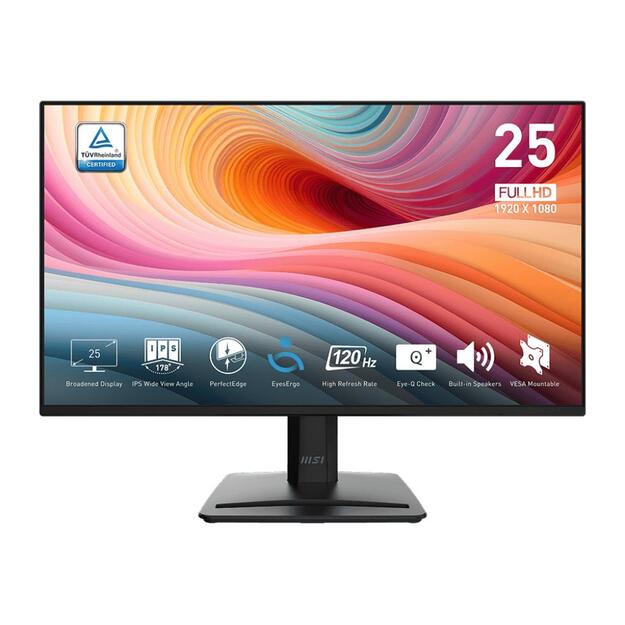 LCD Monitor|MSI|24.5 |Business|Matte|Panel IPS|1920x1080|16:9|120Hz|1 ms|Speakers|Colour Black|PROMP252E2