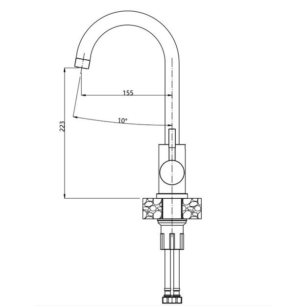 Plautuvė su maišytuvu Quadron GO SMART, TQ6244GSSZ, pilka 1