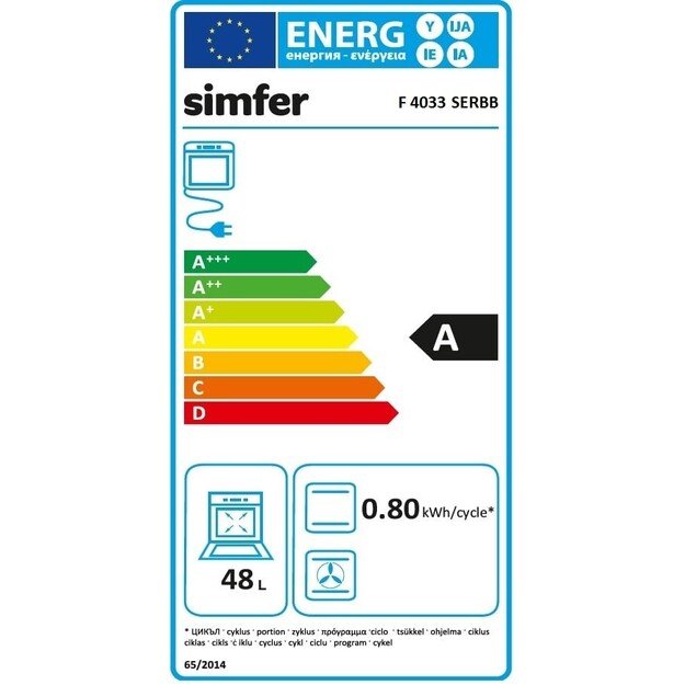 Elektrinė viryklė su elektrine orkaite Simfer F 4033 SERBB 1
