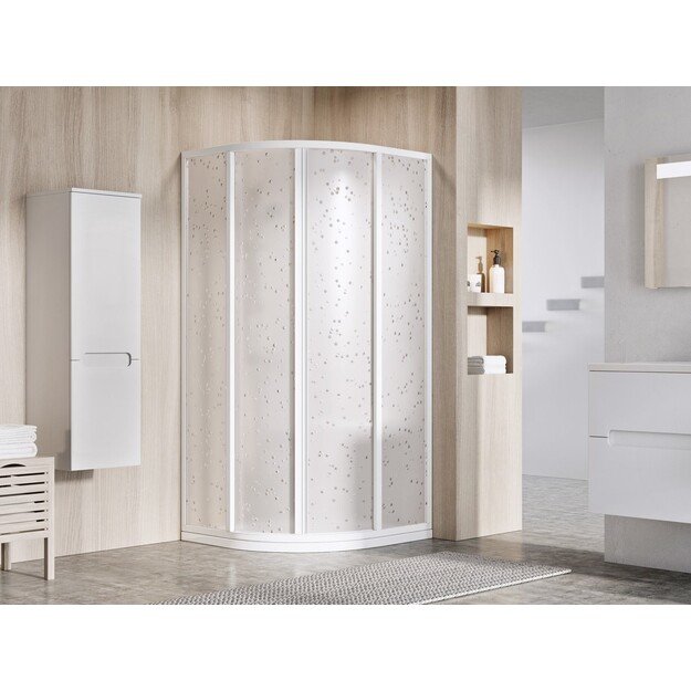 Dušo kabina RAVAK Supernova SKCP4-80 baltas + plastikas Pearl, 3114O10211