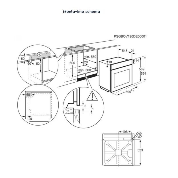 Balta įmontuojama orkaitė Electrolux MealAssist, LOE8F38V 1