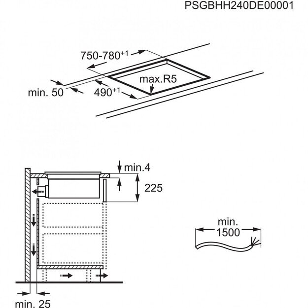 kaitlentė su integruotu gartraukiu Electrolux ECC8344 3