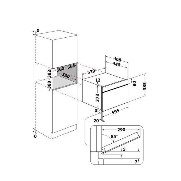 Įmontuojama mikrobangų krosnelė Whirlpool WMD44MW 3
