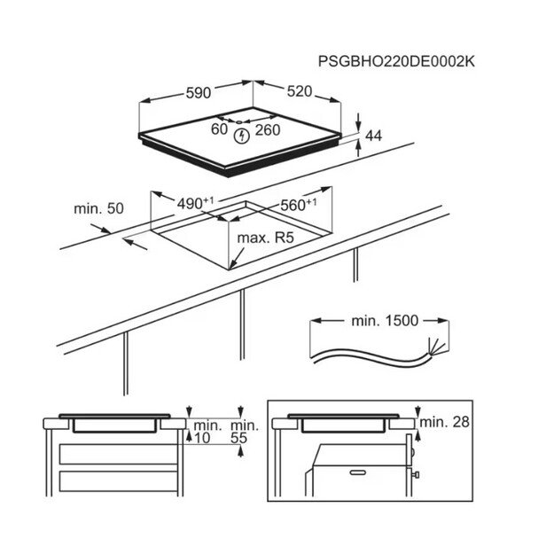 Indukcinė kaitlentė Electrolux EIV63443CT 1