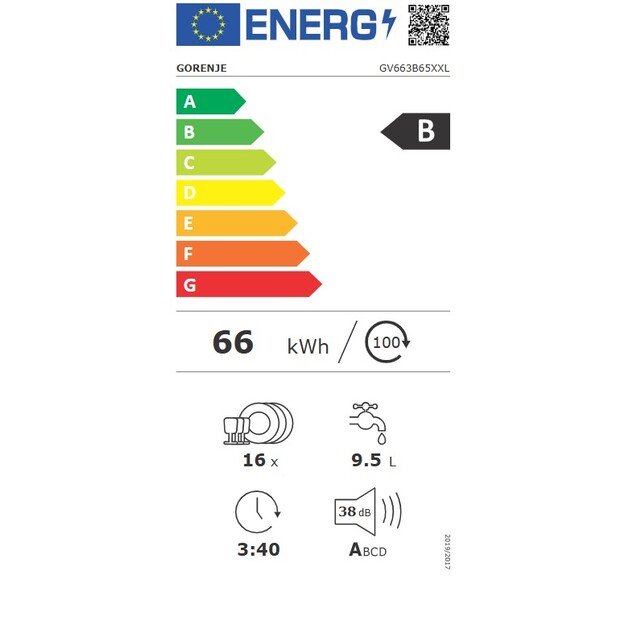 Indaplovė Gorenje GV663B65XXL 1