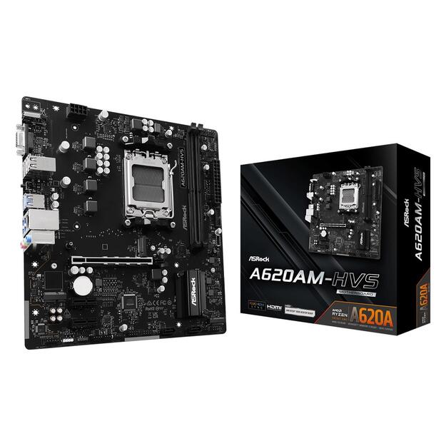 Mainboard|ASROCK|AMD A620A|SAM5|Micro-ATX|Memory DDR5|Memory slots 2|A620AM-HVS