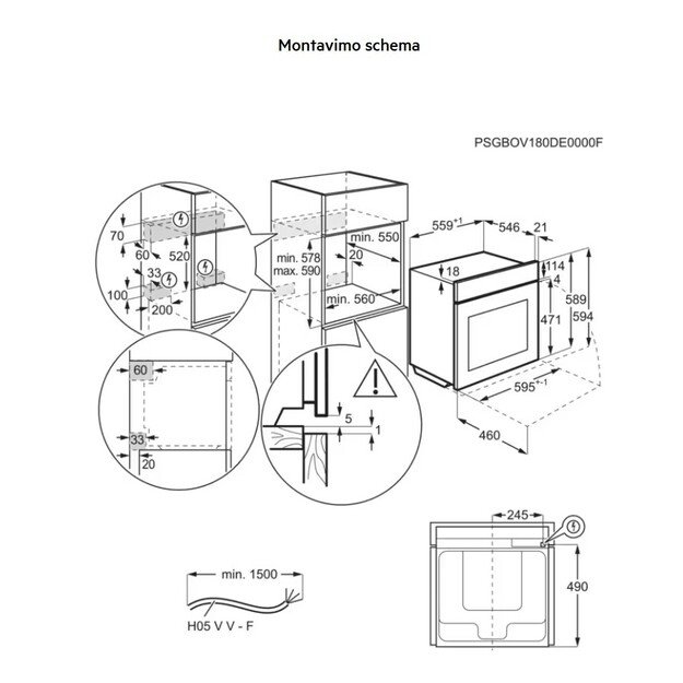 Orkaitė AEG NBA5P531AB 1