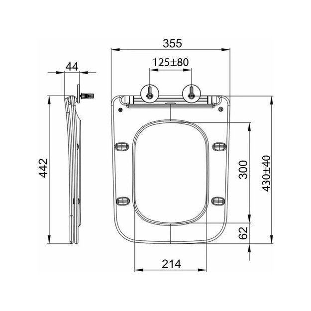 Lėtaeigis WC dangtis Sapho Porto PZS102 2