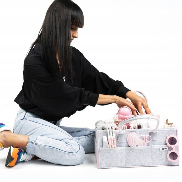 Sauskelnių ir kūdikio aksesuarų organizatorius SIPO OF003, mėtų/pilka 2