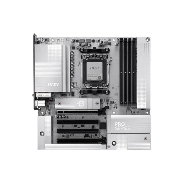 Mainboard|MSI|AMD B850|Socket AM5|micro ATX|RAM DDR5-SDRAM|4xSlots|Wi-Fi Yes|Bluetooth Yes|1xPCI Express x4 slots|1xPCI Express x16 slots|2xNumber of M.2 (M) slots|PROB850M-AWIFIPZ