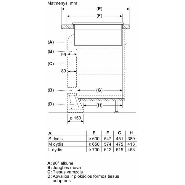 Įmontuojama indukcinė kaitlentė su integruotu gartraukiu Neff N 90, Flex Design, V68YYX4B0, 80 cm 12
