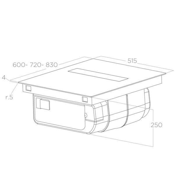Įmontuojama indukcinė kaitlentė su integruotu gartraukiu Elica NIKOLATESLA VELVET BL/A/72, PRF019687 2