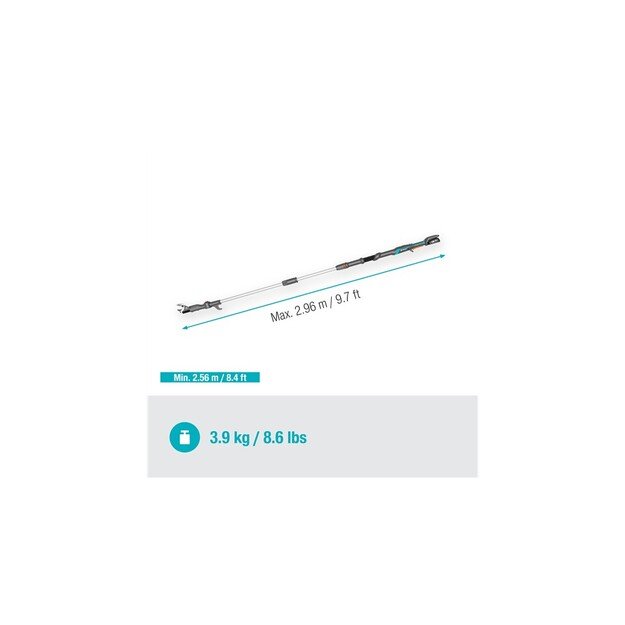 Akumuliatorinės teleskopinės genėjimo žirklės Gardena HighCut 250/18V P4A paruo&scaron;tas naudojimui rinki 3