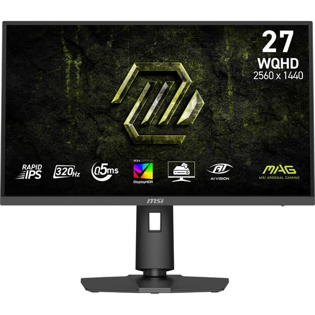 LCD Monitor|MSI|27  |2560 x 1440 pixels|Wide Quad HD|Native aspect ratio 16:9|LCD|Flat|MAG274QPFX32