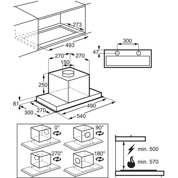 Įmontuojamas gartraukis Electrolux KFG726R 1