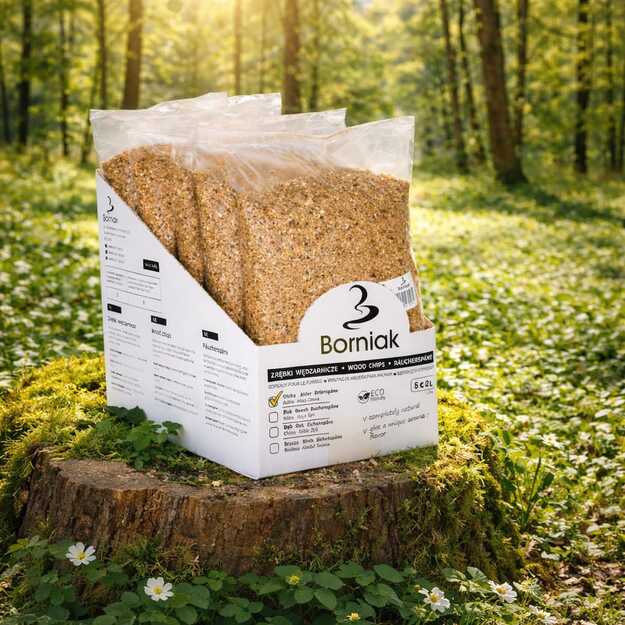 Alksnio drožlės rūkymui Borniak