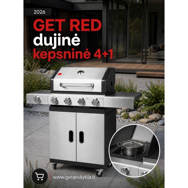 Dujinė kepsninė GET RED 4+1