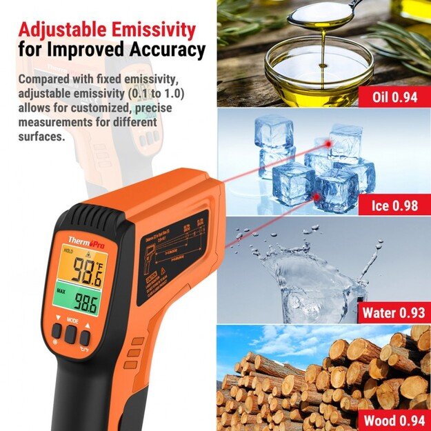 Lazerinis termometras ThermoPro TP450W 4