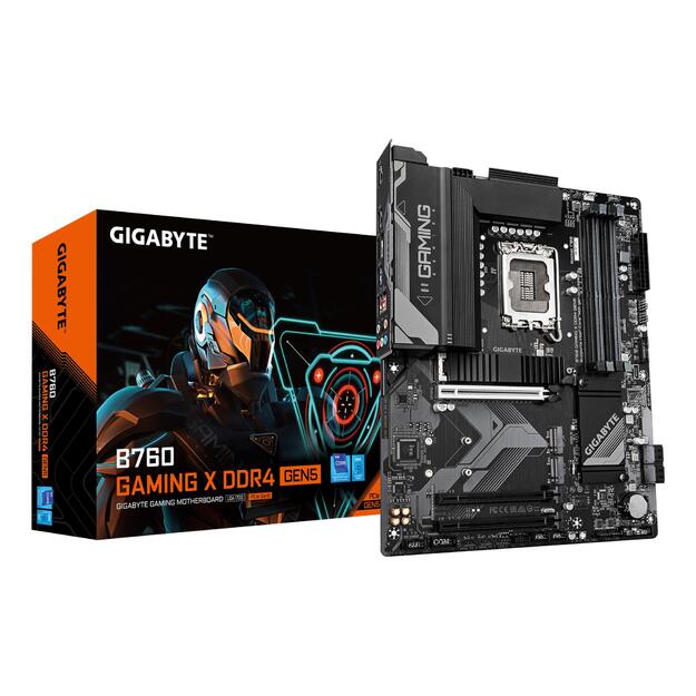 Mainboard|GIGABYTE|Intel B760|LGA 1700|ATX|RAM DDR4-SDRAM|4xSlots|3xNumber of M.2 (M) slots|B760GAMINGXD4GEN5