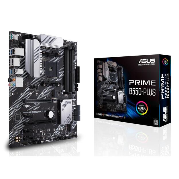 Mainboard|ASUS|AMD B550|SAM4|ATX|3xPCI-Express 3.0 1x|1xPCI-Express 3.0 16x|2xM.2|1xPCI-Express 4.0 16x|Memory DDR4|Memory slots 4|1xHDMI|1xDisplayPort|2xUSB 2.0|1xUSB type C|5xUSB 3.2|1xOptical S/PDIF|1xRJ45|5xAudio port|PRIMEB550-PLUS