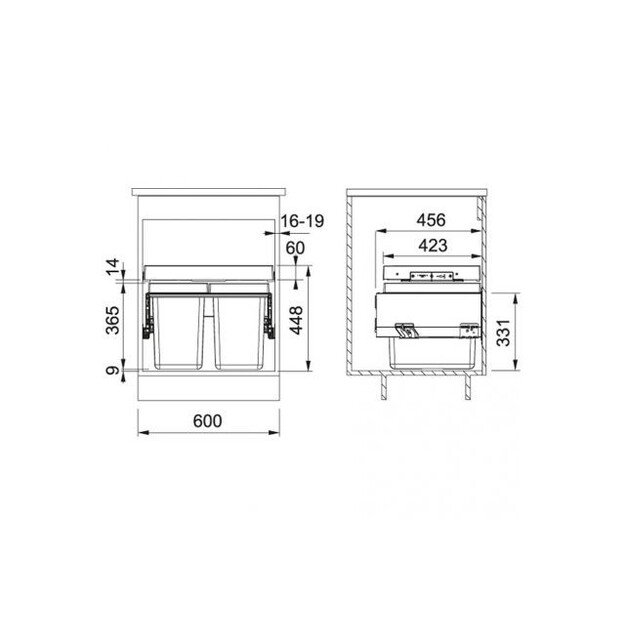 &Scaron;iuk&scaron;liadėžė Franke Sorter FX 60 26-26, 121.0557.764 1
