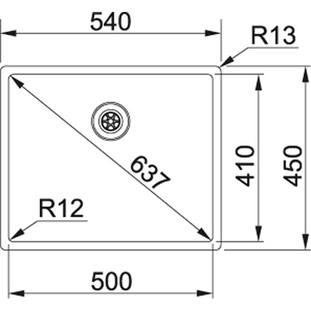 Plautuvė Franke Box BXX 110-50/ BXX 210-50 (127.0375.273 1