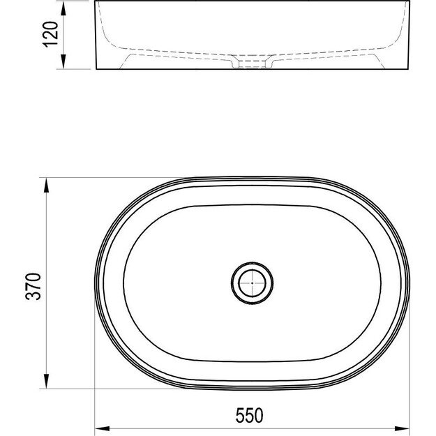 Keraminis praustuvas Ravak Ceramic Slim O XJX01155001 2