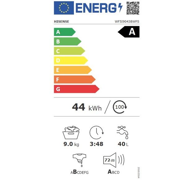 Skalbyklė HISENSE WF5i9043BWFS 1