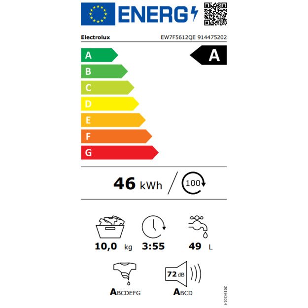 Skalbyklė ELECTROLUX EW7F5612QE