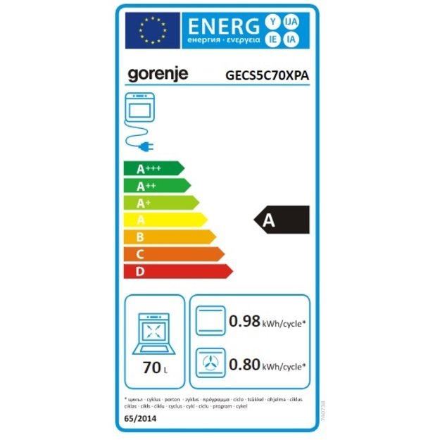 Viryklė GORENJE GECS5C70XPA