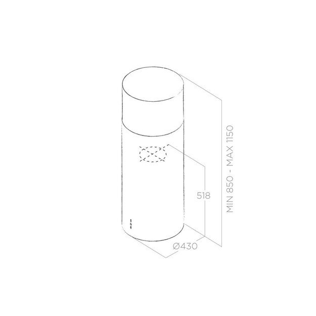 Gartraukis ELICA TUBE PRO ISLAND IX/A/43