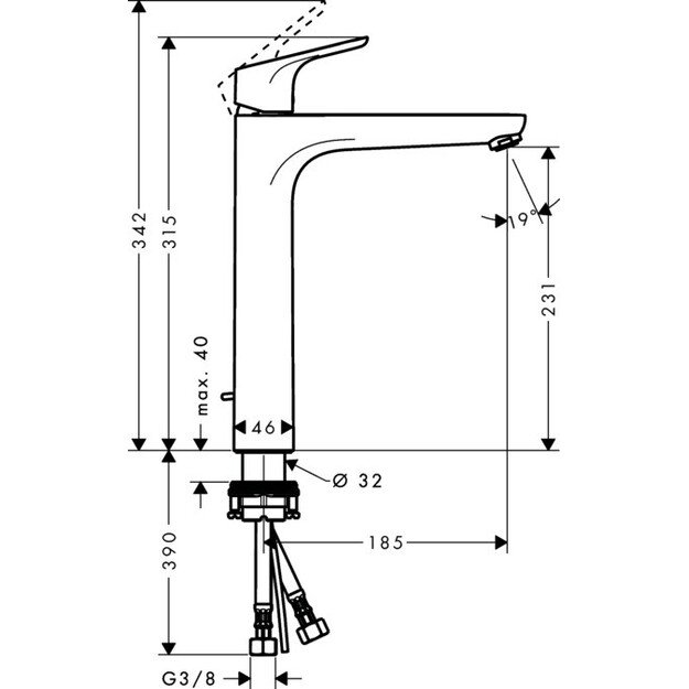 Praustuvo maišytuvas Hansgrohe Focus 31531000